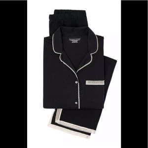 Victoria Secret  knit pajamas set Black NWT